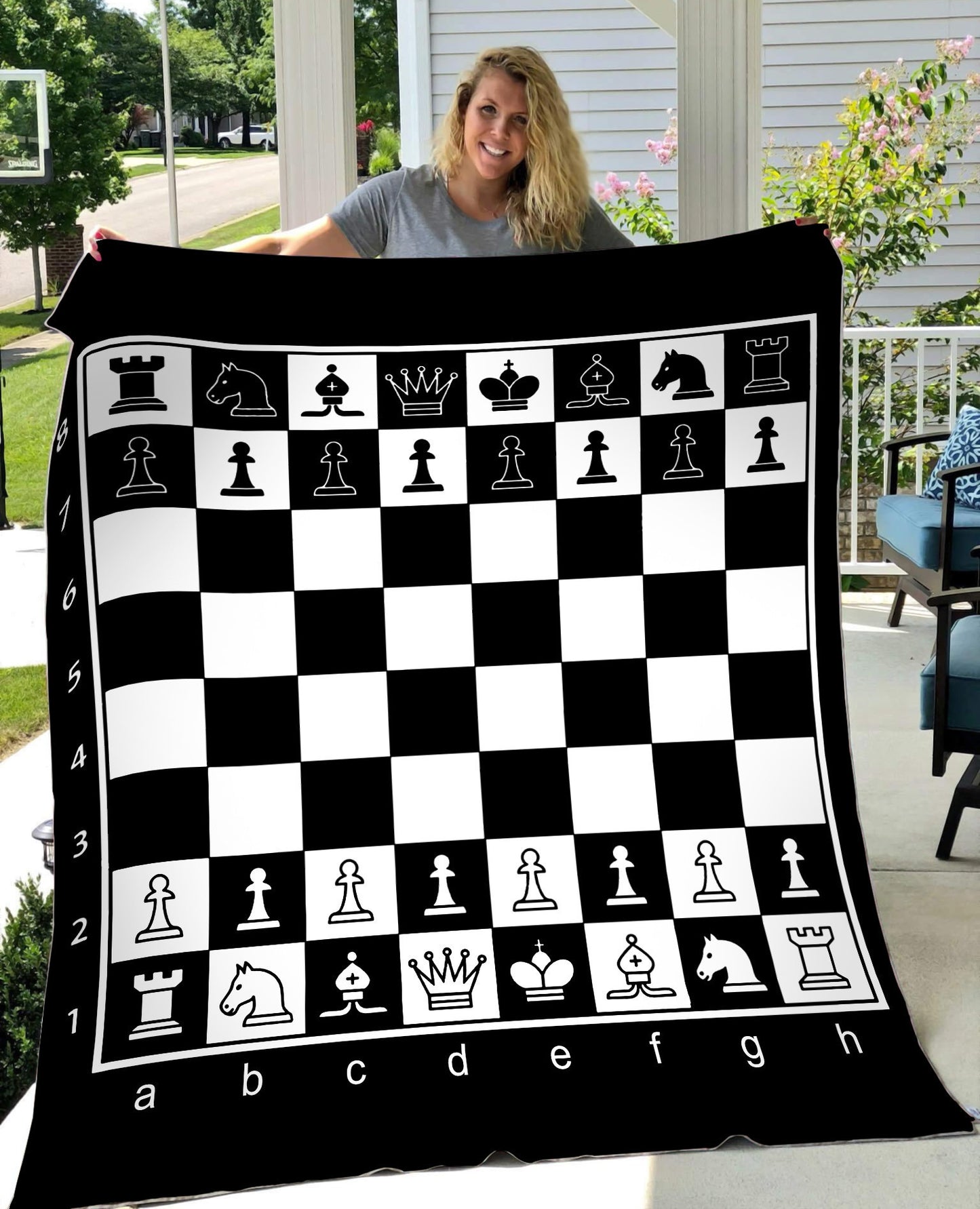 Chess Board Fleece Blanket