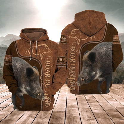 Boar Hunting All Over Printed Unisex Shirt