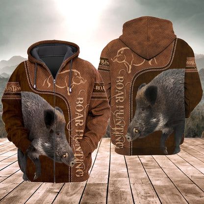 Boar Hunting All Over Printed Unisex Shirt