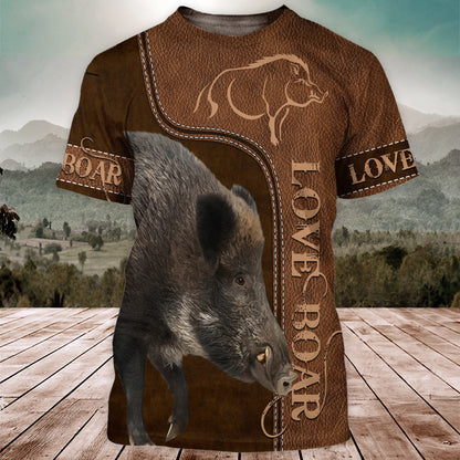 Boar Hunting All Over Printed Unisex Shirt