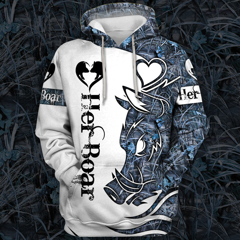 Wild Boar Couple-Combo Hoodie Couple 3D All over Printed Shirt