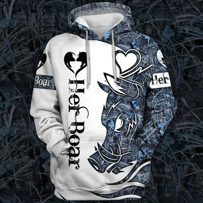 Wild Boar Couple-Combo Hoodie Couple 3D All over Printed Shirt