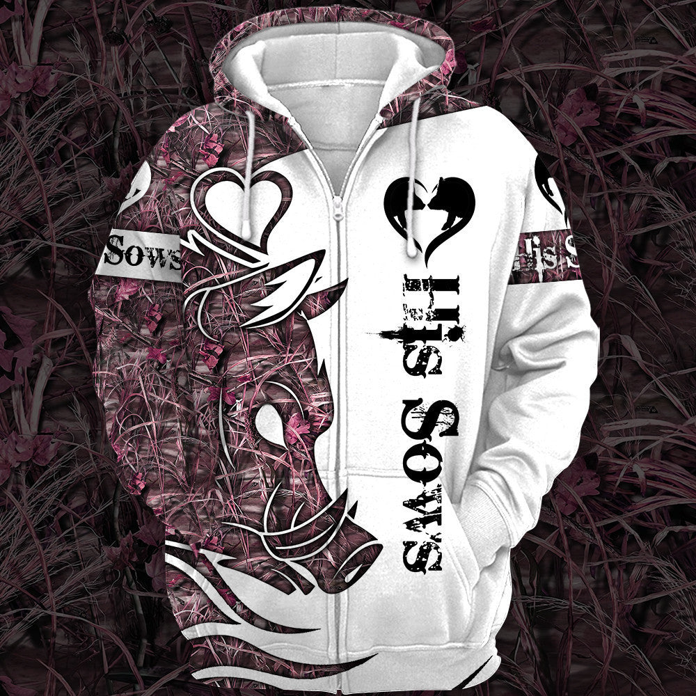 Wild Boar Couple-Combo Hoodie Couple 3D All over Printed Shirt