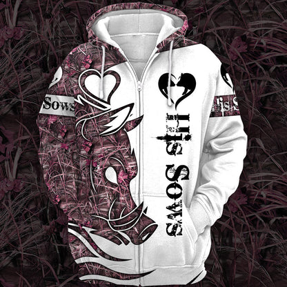 Wild Boar Couple-Combo Hoodie Couple 3D All over Printed Shirt