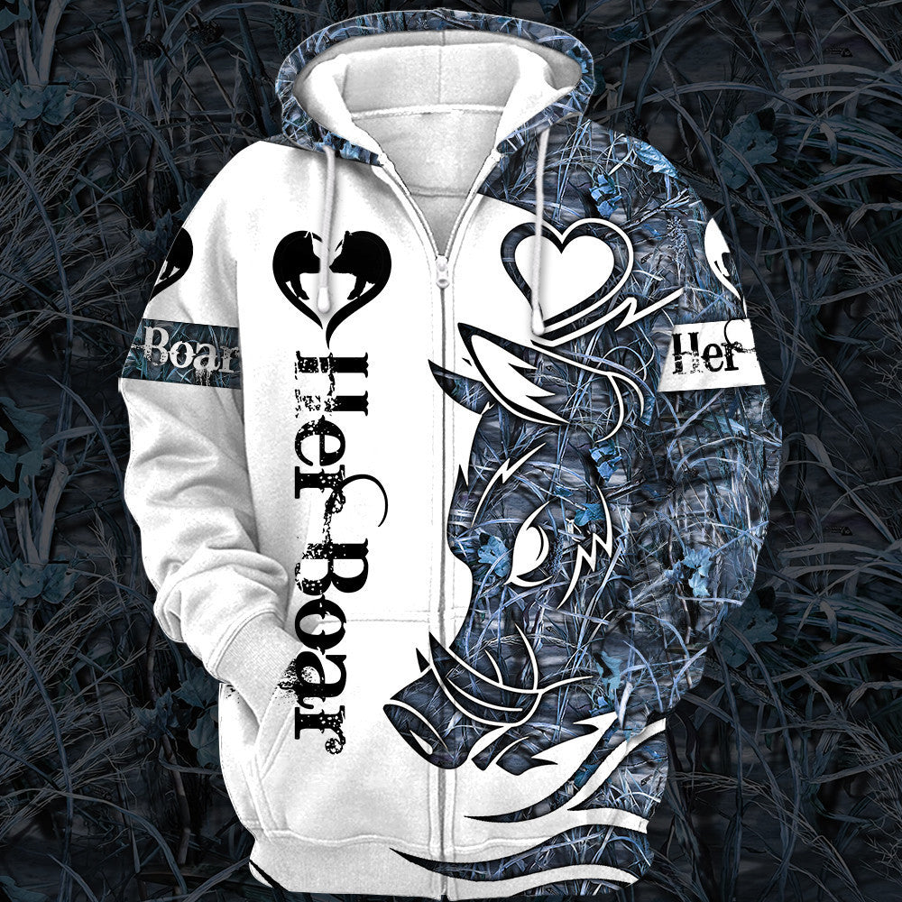 Wild Boar Couple-Combo Hoodie Couple 3D All over Printed Shirt