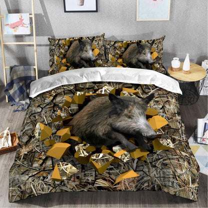 Boar Wall All Over Printed Bedding Set