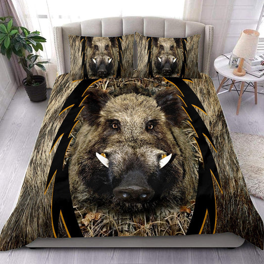 Boar Hunting Q2 All Over Printed Bedding Set