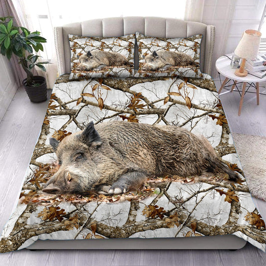 Wild Boar Hunting V2 All Over Printed Bedding Set