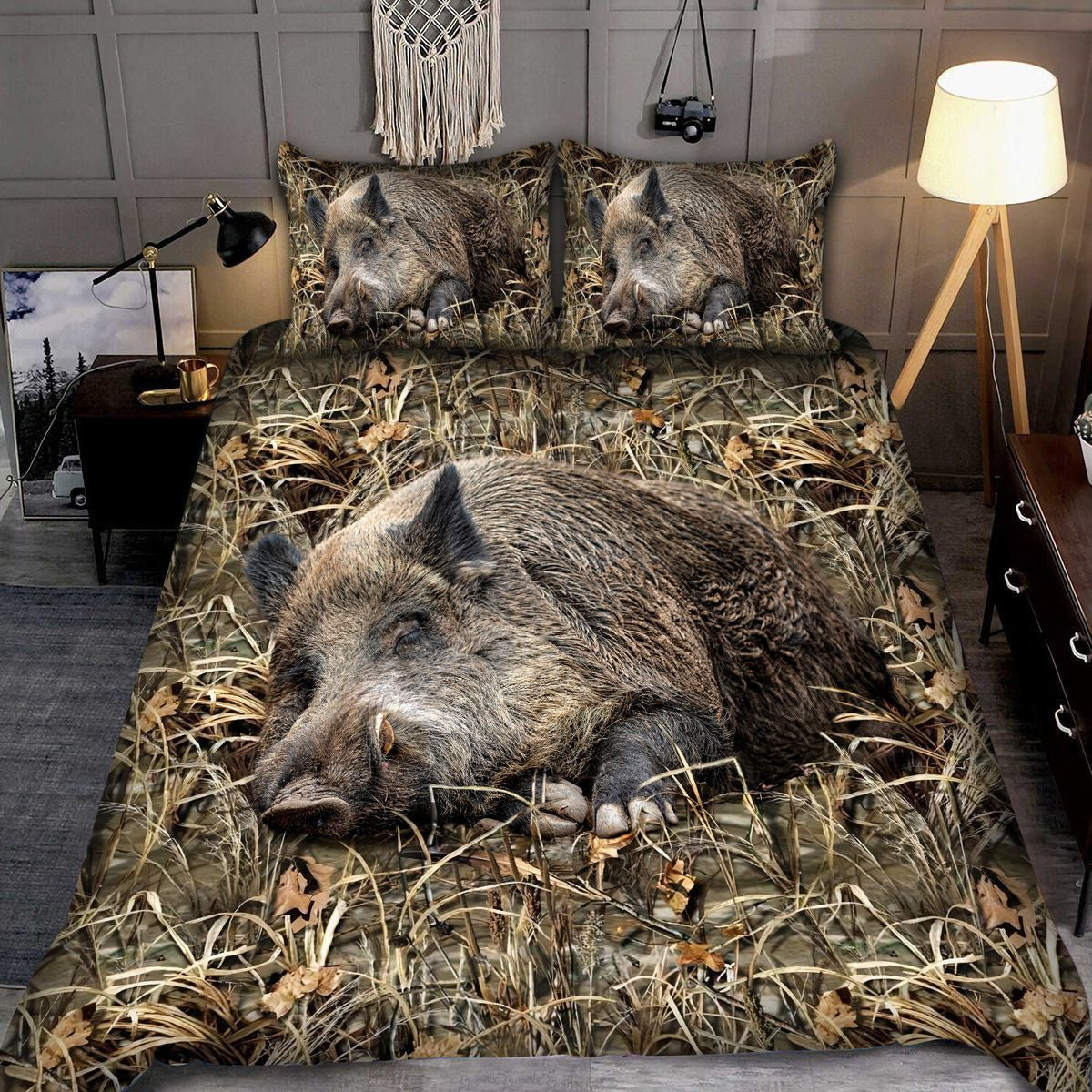 Cute Boar Sleep All Over Printed Bedding Set