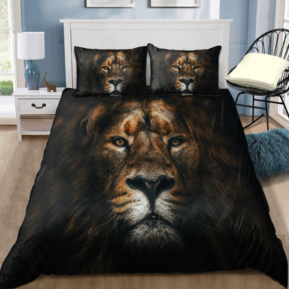 Cool Lion Face All Over Printed Bedding Set