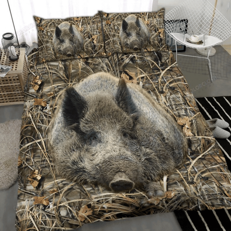 Cute Boar All Over Printed Bedding Set
