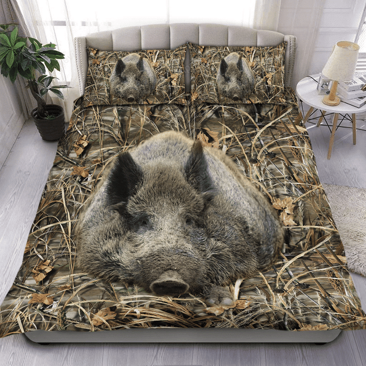 Cute Boar All Over Printed Bedding Set