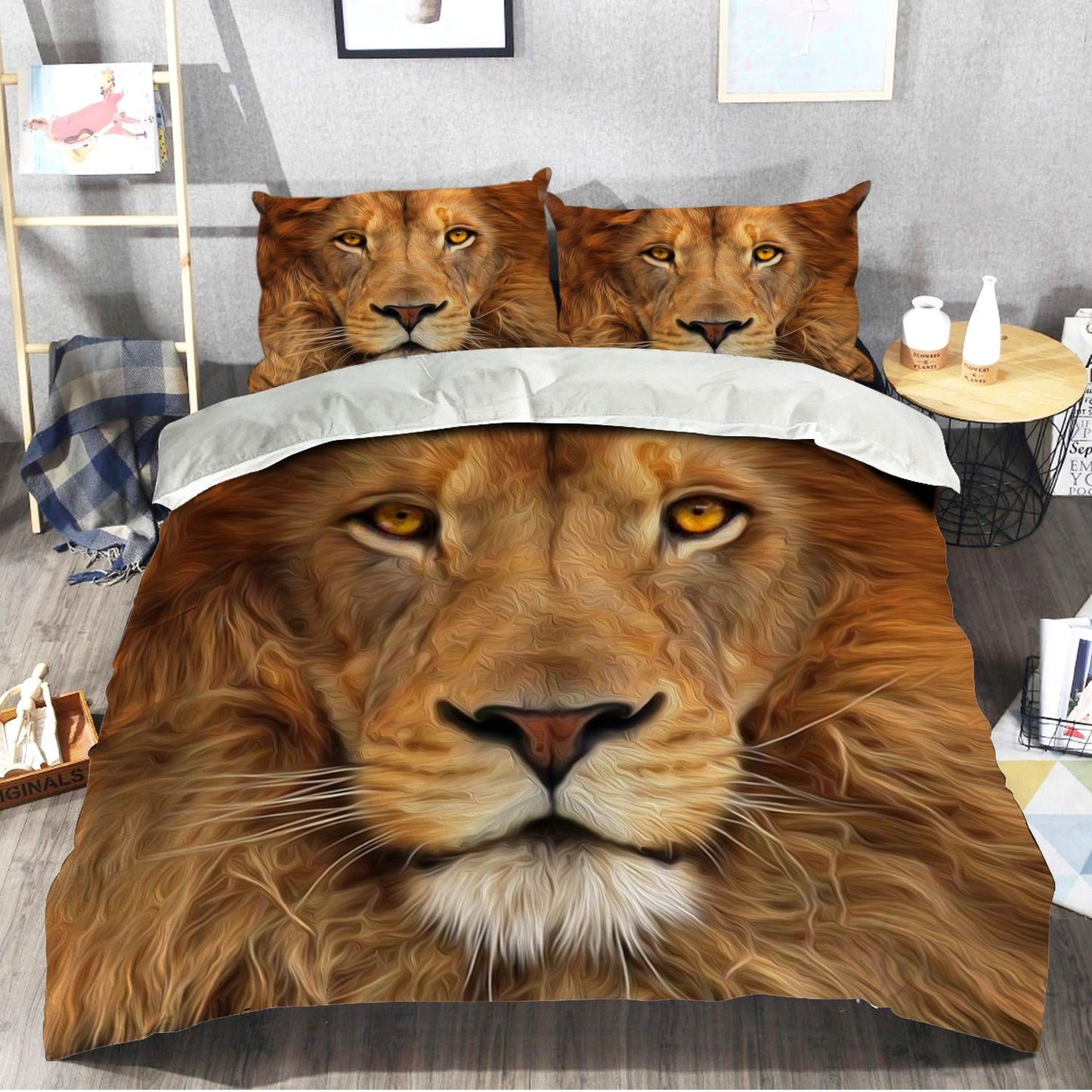 Lion Art Q2 All Over Printed Bedding Set