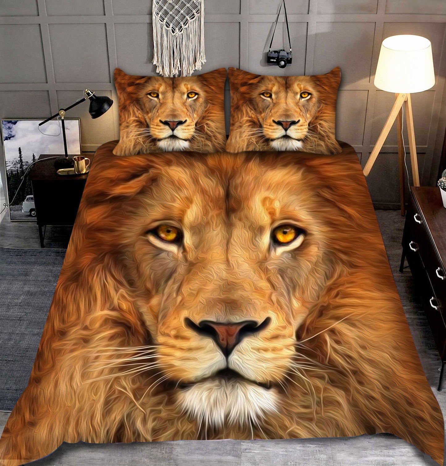 Lion Art Q2 All Over Printed Bedding Set