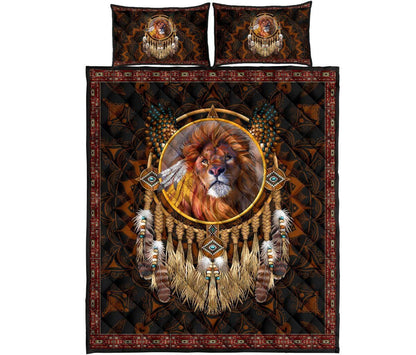 Beautiful Lion King Native Quilt Bedding Set