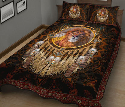 Beautiful Lion King Native Quilt Bedding Set