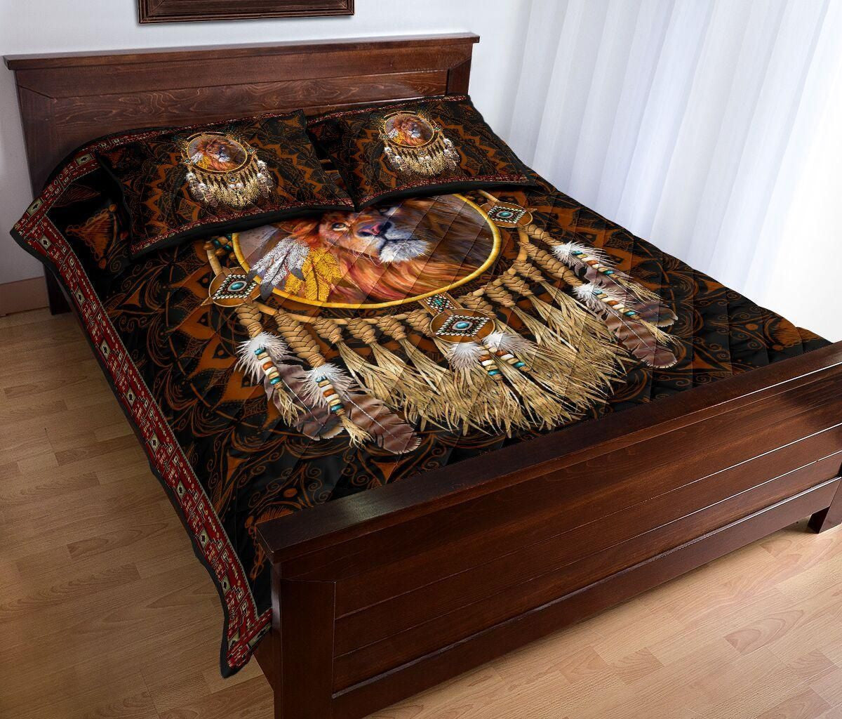 Beautiful Lion King Native Quilt Bedding Set