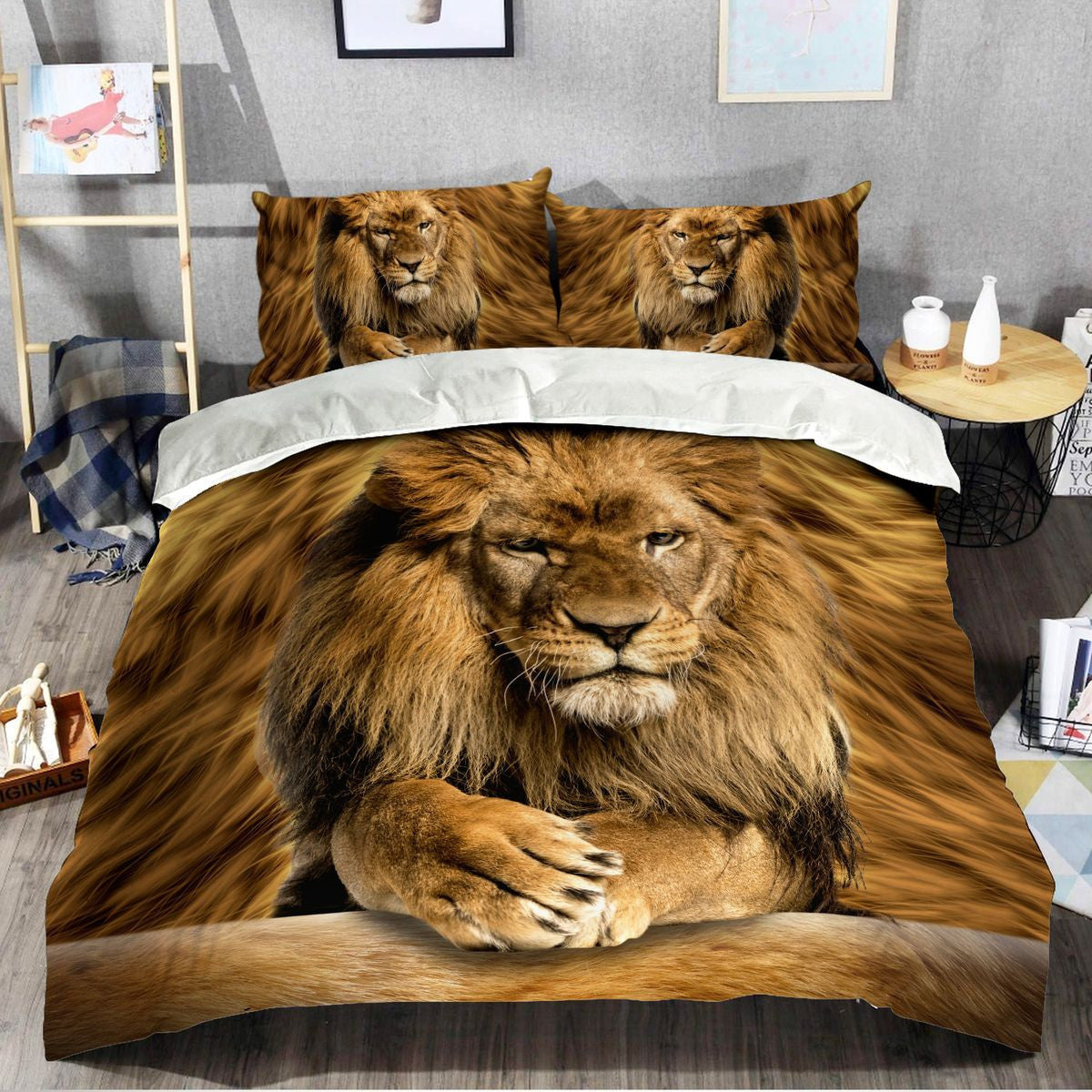 Cool Lion All Over Printed Bedding Set