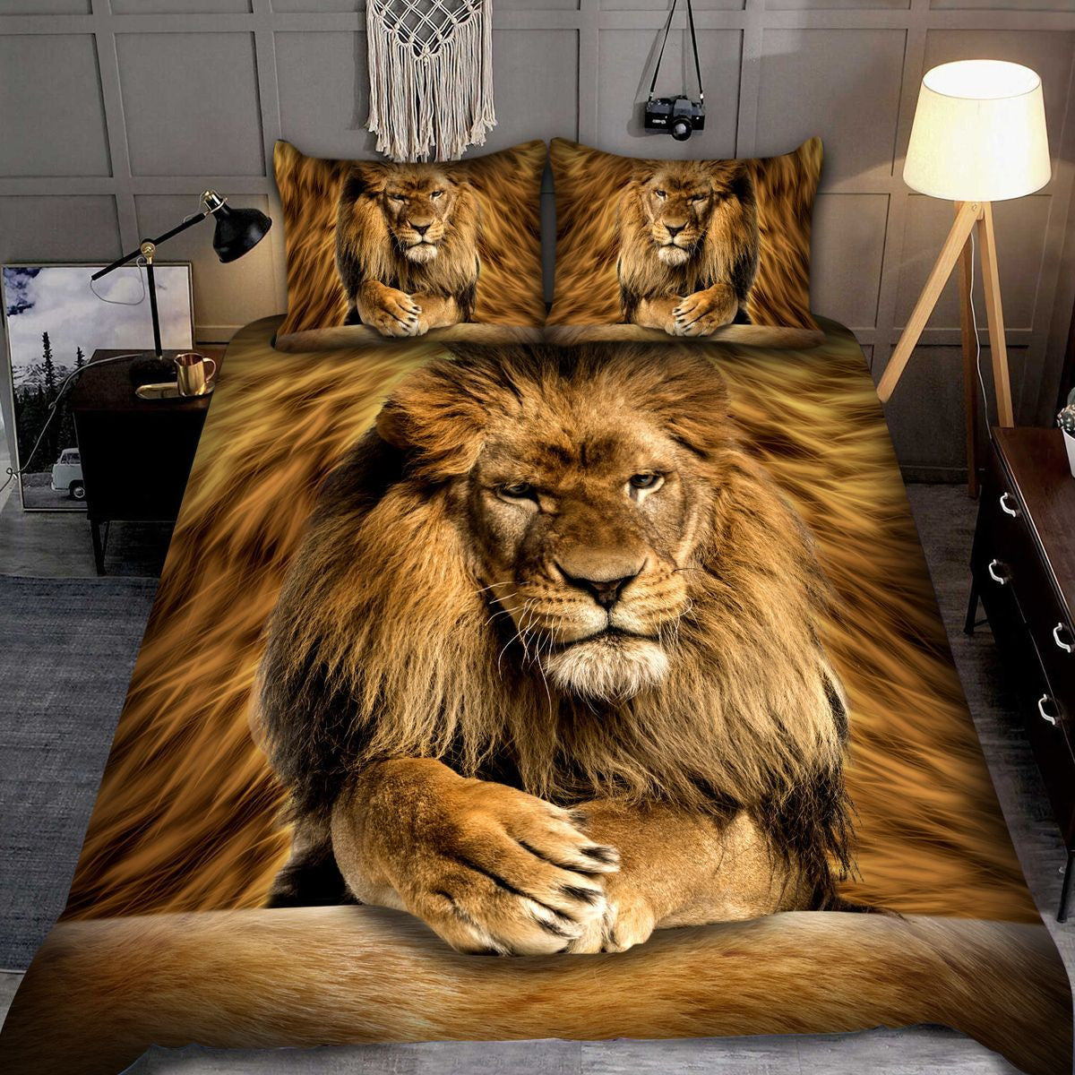 Cool Lion All Over Printed Bedding Set