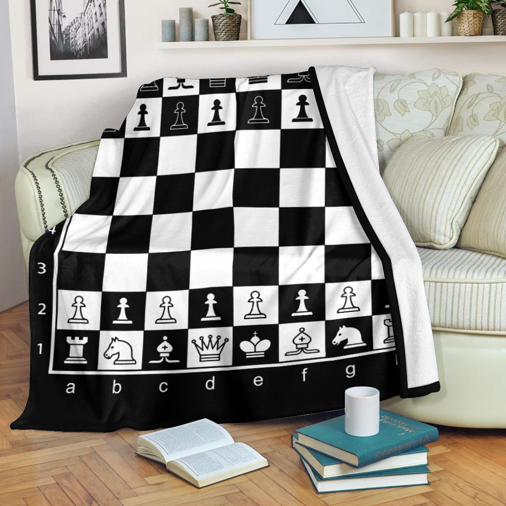 Chess Board Fleece Blanket