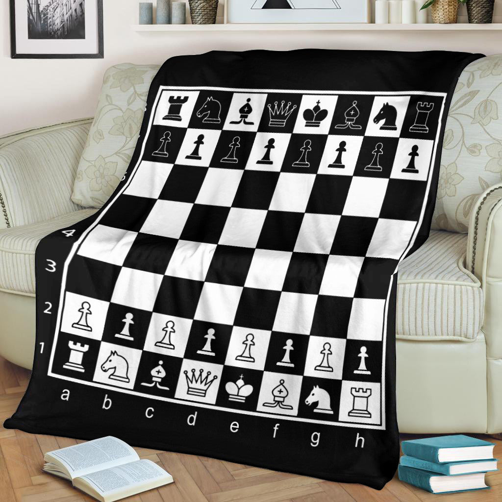 Chess Board Fleece Blanket