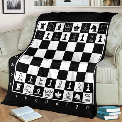 Chess Board Fleece Blanket