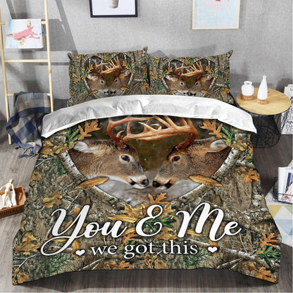 Deer Couple All Over Printed Bedding Set