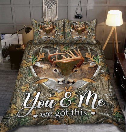 Deer Couple All Over Printed Bedding Set