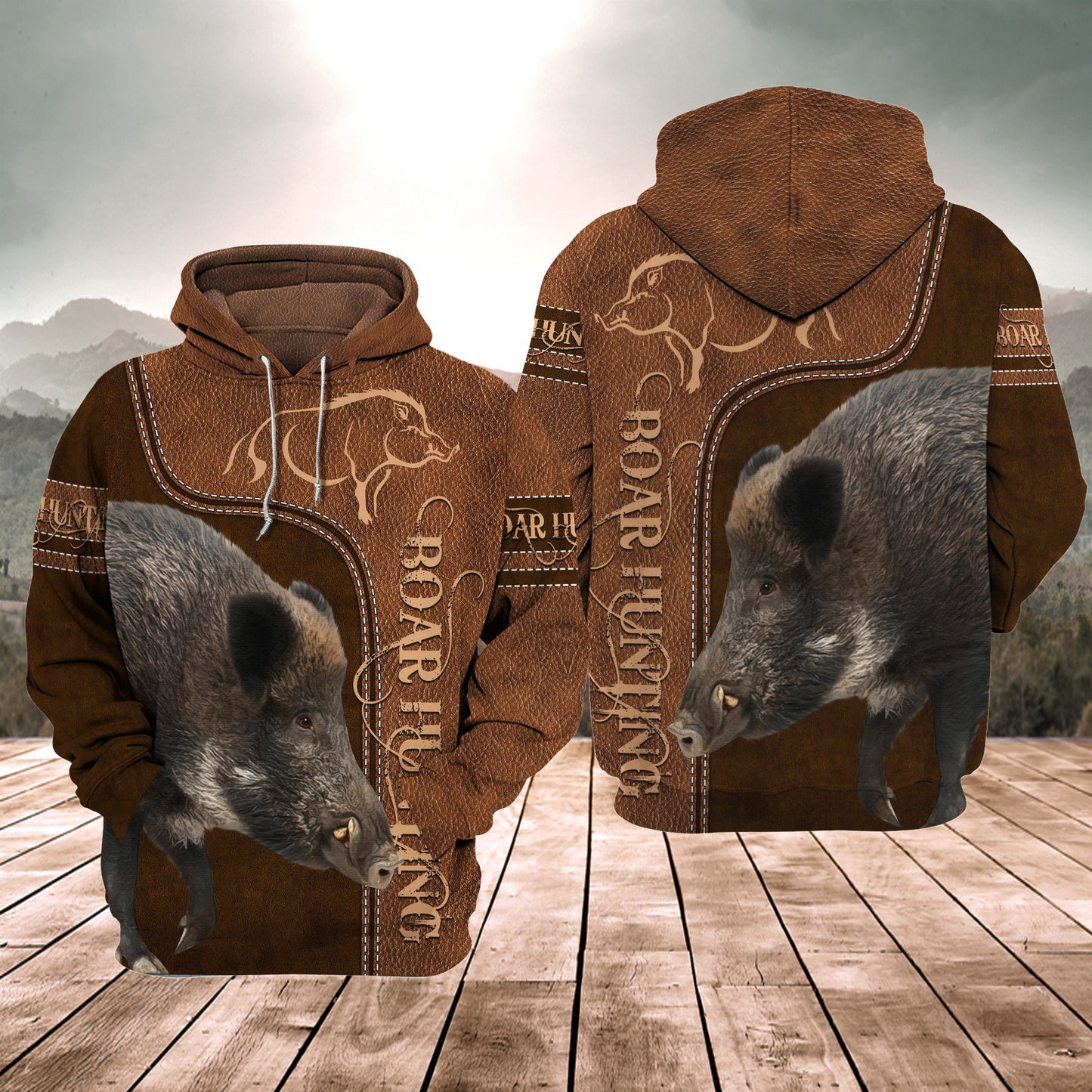 Boar Hunting All Over Printed Unisex Shirt