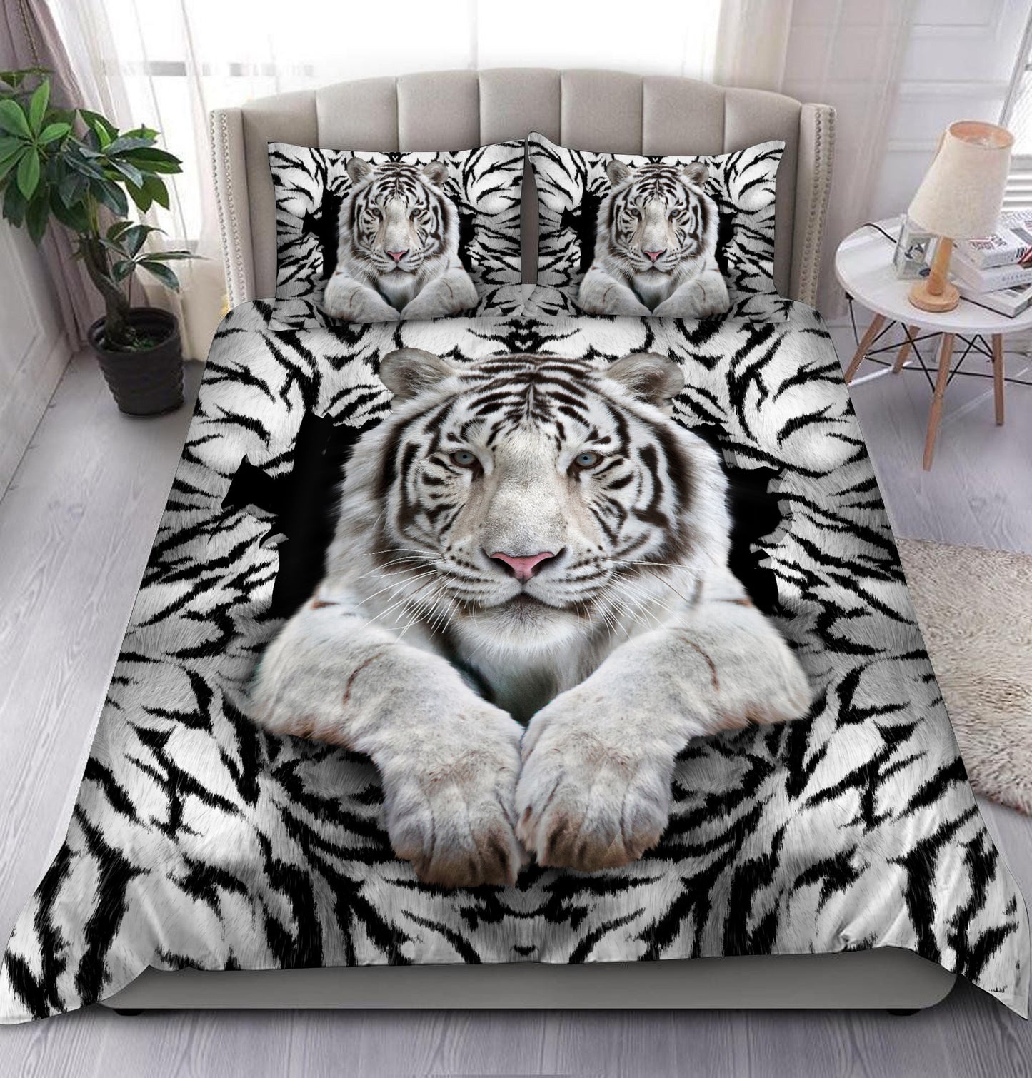 White Tiger Q3 All Over Printed Bedding Set