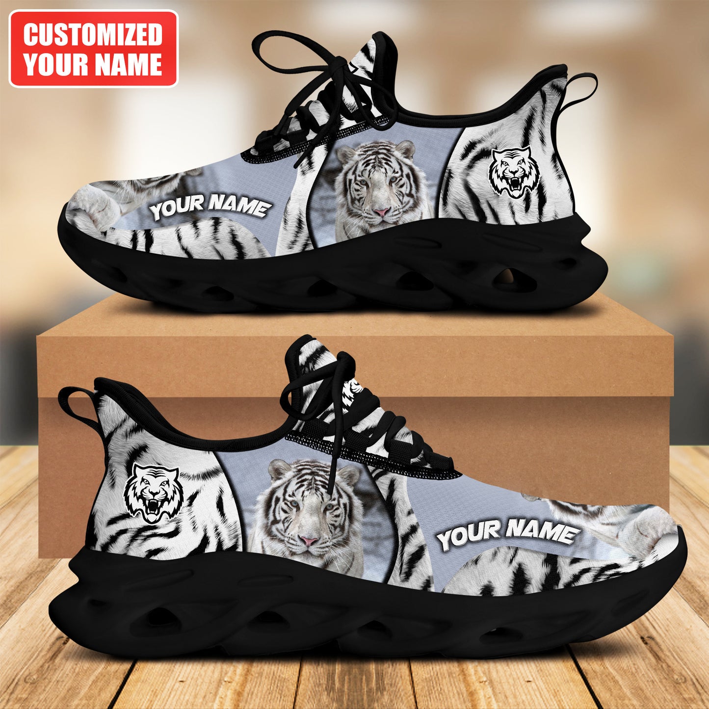 White Tiger QN Custom Sneaker