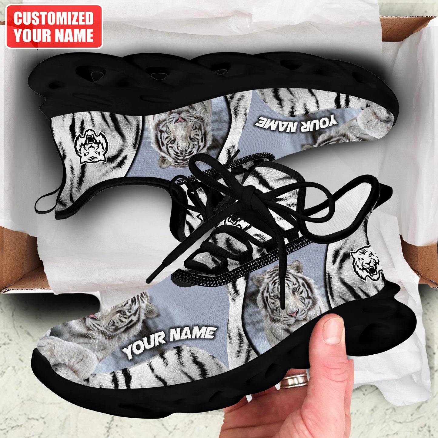 White Tiger QN Custom Sneaker