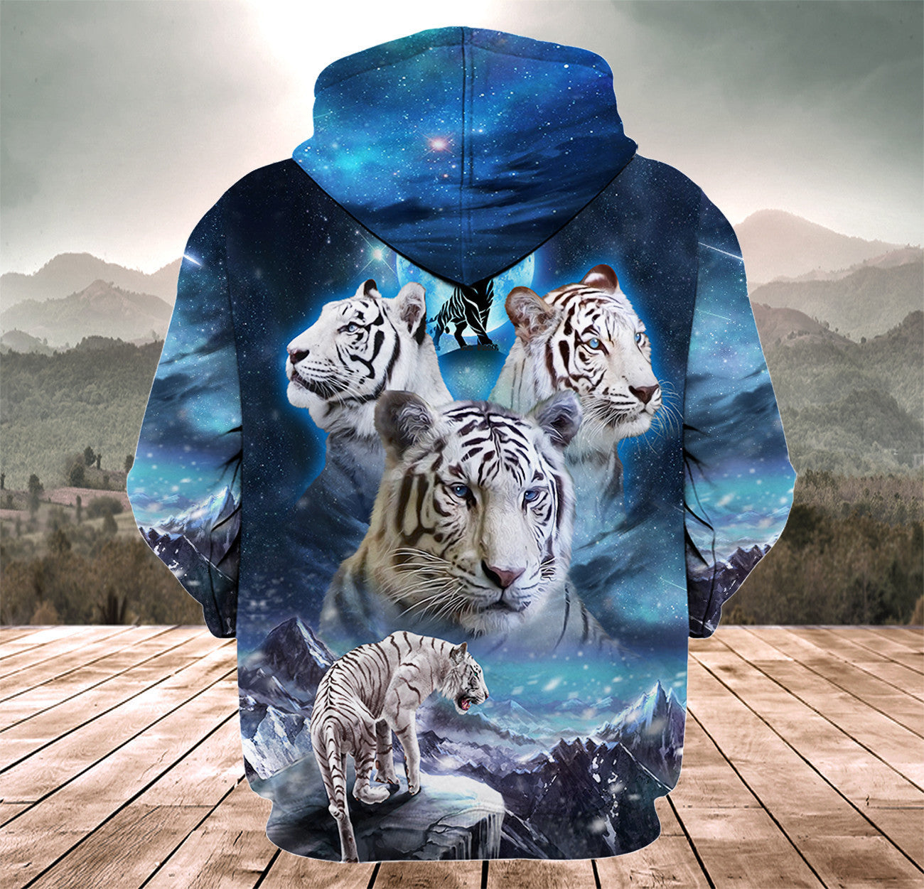 White Tiger Winter All Over Printed Unisex Shirt