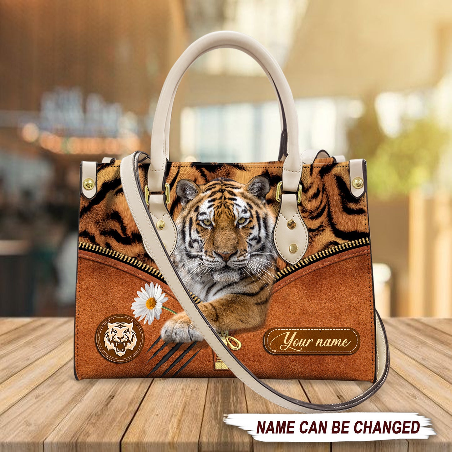 Cool Tiger Q2 Personalized Leather Handbag