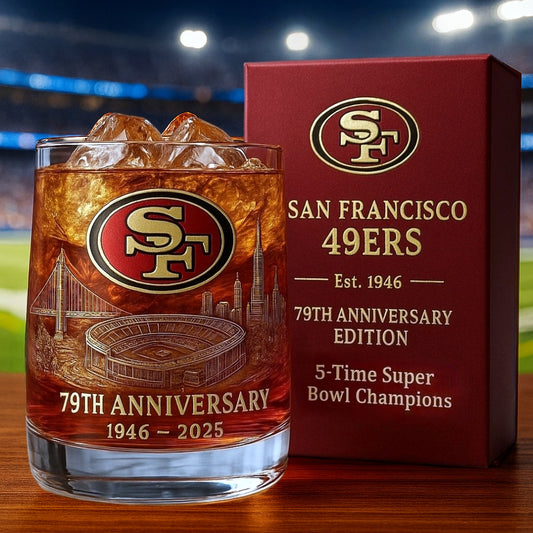 SF49s Whisky Glass , SF49s 79TH Anniversary Whiskey Glass
