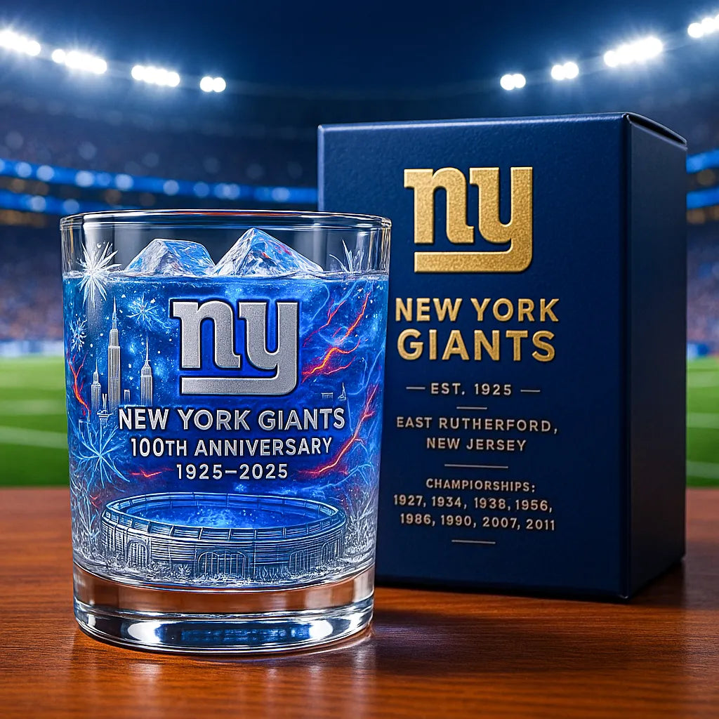 NYG Whisky Glass , NYG 100th Anniversary Whiskey Glass