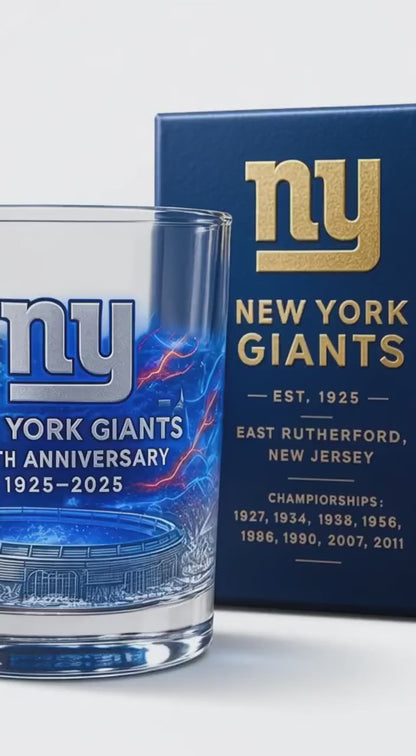NYG Whisky Glass , NYG 100th Anniversary Whiskey Glass